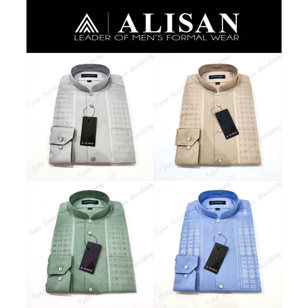 Koko ALISAN Bordir Regular WARNA Lengan Panjang ( COKLAT )