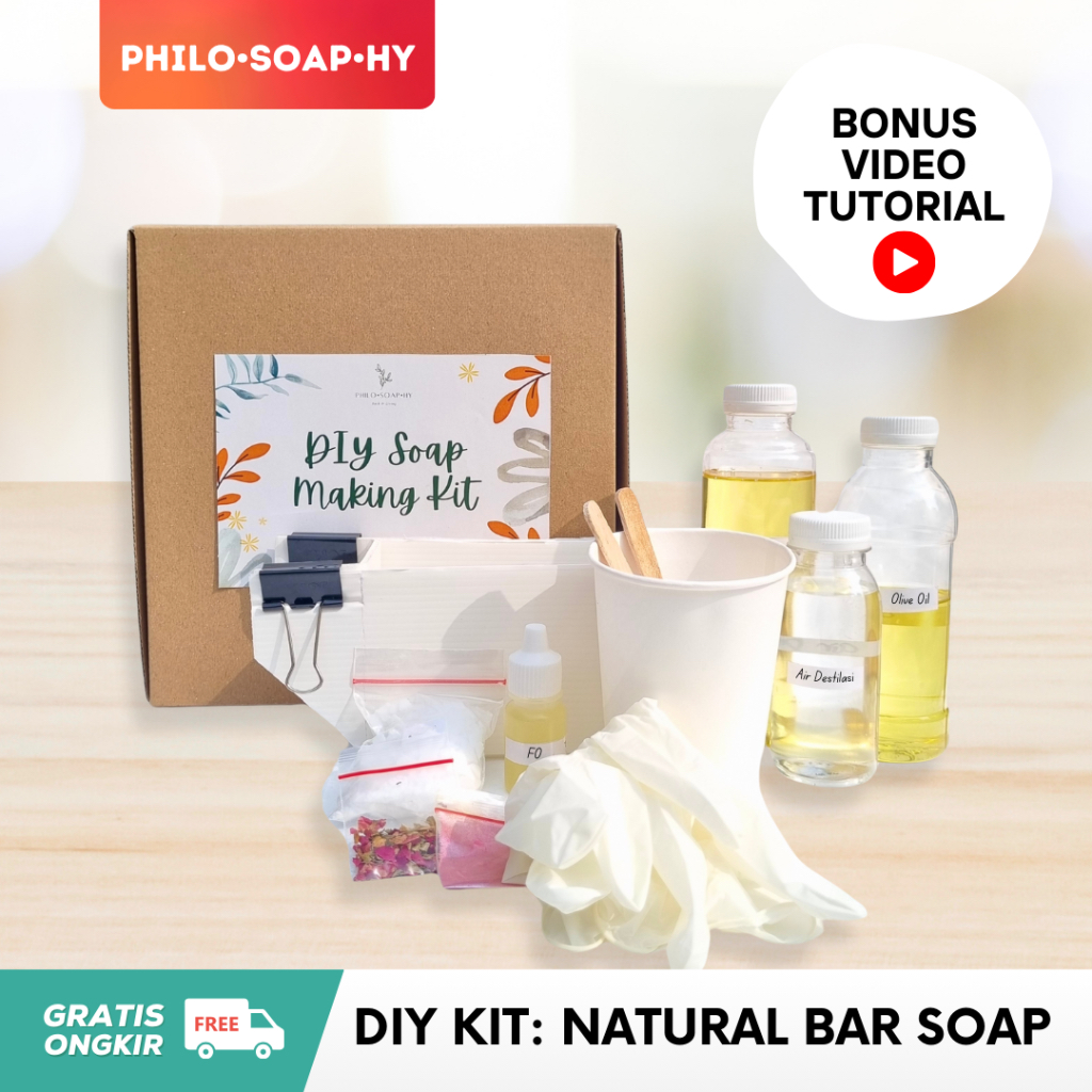 DIY KIT SABUN NATURAL  - paket membuat sabun natural organik sendiri di rumah natural  soap making d
