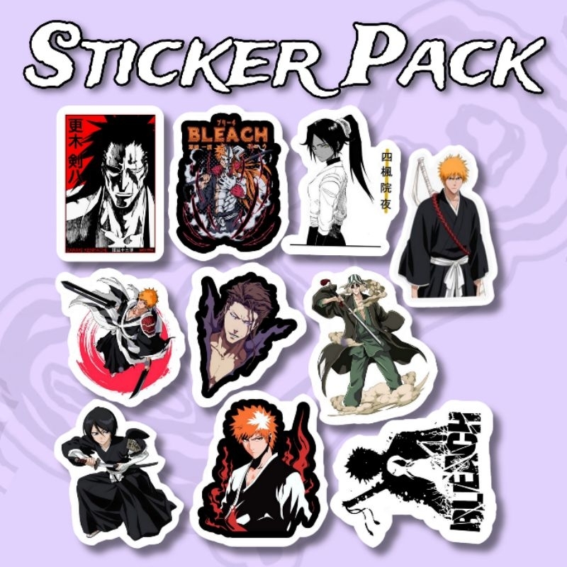 

Sticker Anime Bleach Pack isi 10 pcs vinyl waterproof