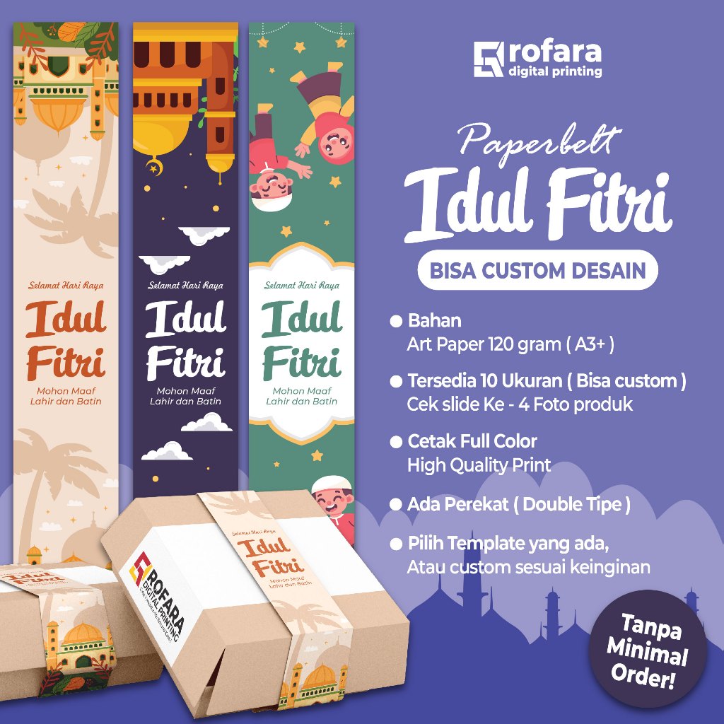 

Paperbelt Edisi Idul Fitri - Custom | Bahan Art Paper 120 gram - PROMO