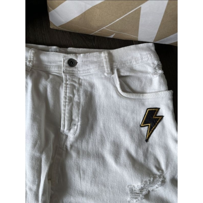 Zara Denim Jeans White. Special Occasion. 100% original. Size 34. celana panjang pria jeans putih. 2