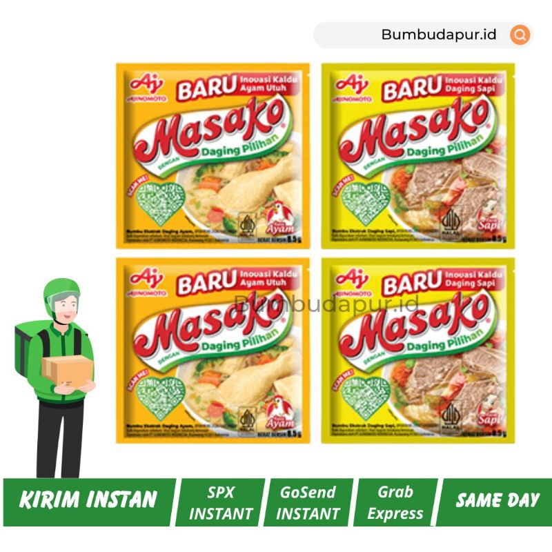 

Masako Ayam Sapi Sachet 8.5 gr Kaldu Penyedap