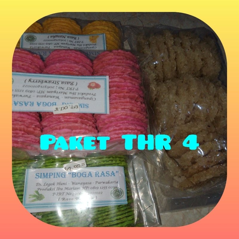 

Paket THR 4 simping manis 3 Bks plus 1 rangginang