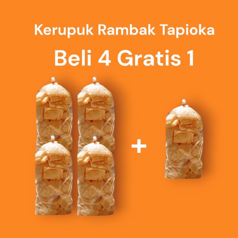

Kerupuk Rambak Tapioka Krupuk Pangsit Beli 4 gratis 1