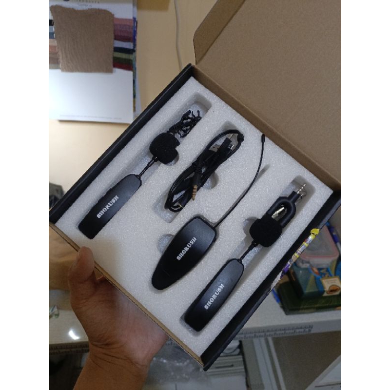 SHORUSH GO 2 - Mic Clip On Wirelless Dual Channell Serbaguna