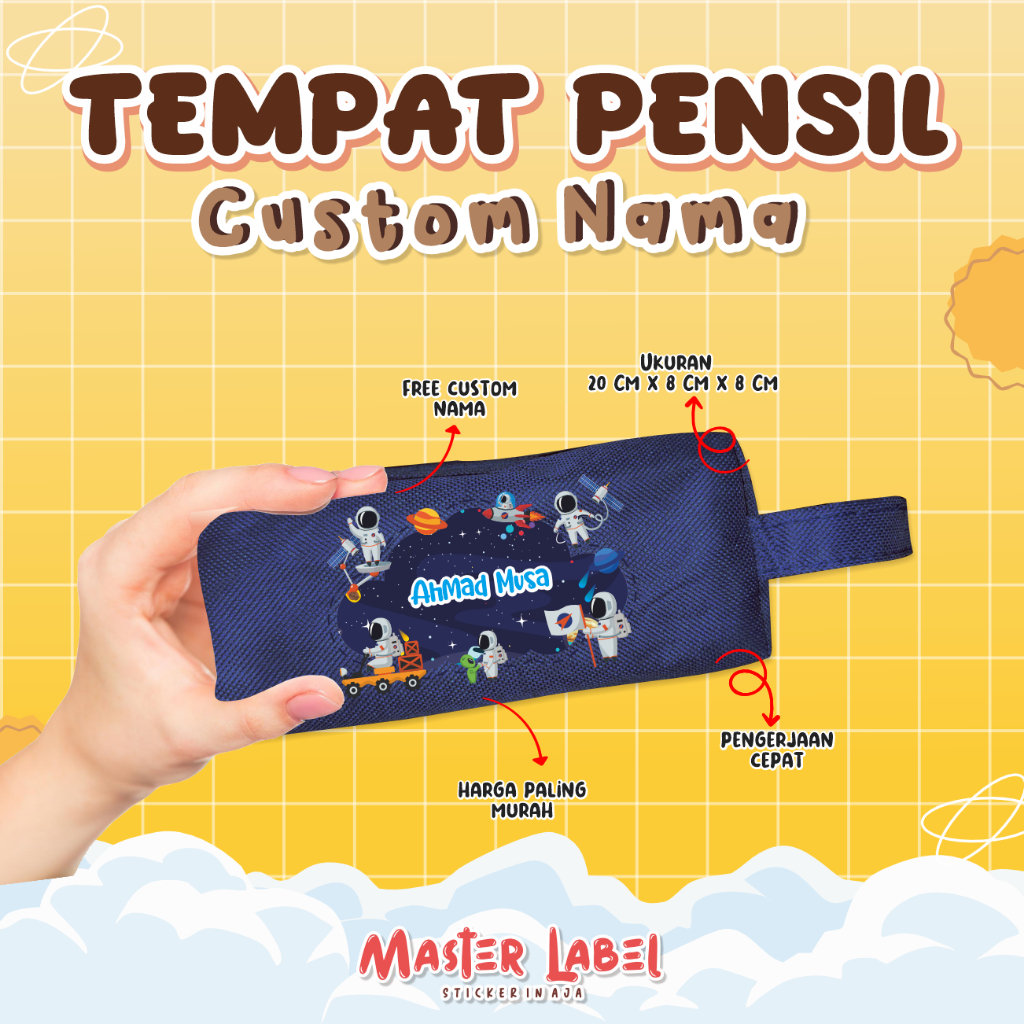 

Tempat Pensil / Tempat Pensil & Alat Tulis Ritsleting Ganda/Dompet Pensil 2 sleting