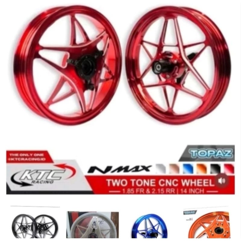 VELG RACING KTC TOPAZ NMAX OLD UK 185/215-14