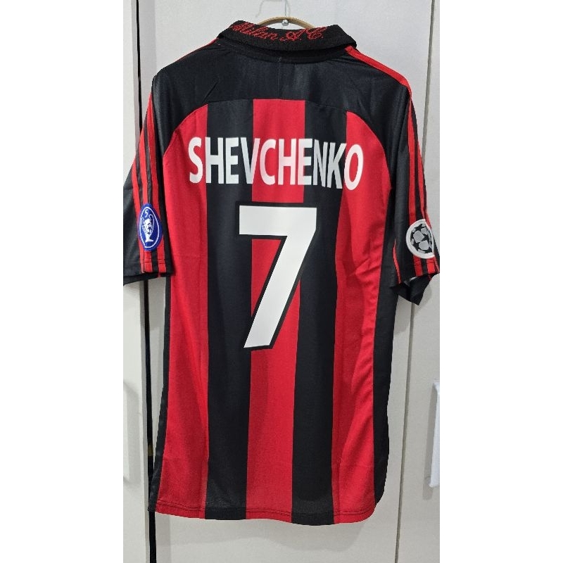 Jersey Retro AC Milan 2000 2001 Shevchenko 7