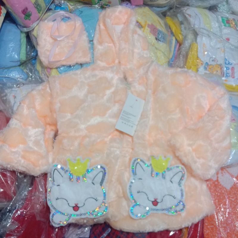 Baju mantel anak perempuan 1-3th+tas kecil