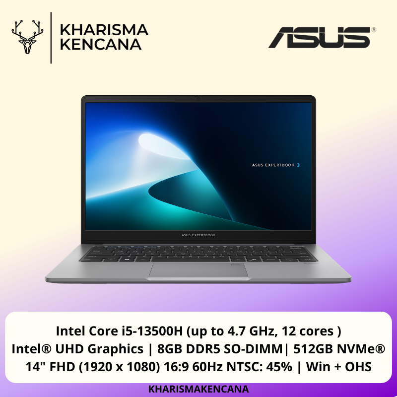 Asus ExpertBook P1403CVA S65850WS Intel Core i5 13500H 8GB DDR5 SSD 512GB SSD Win + OHS