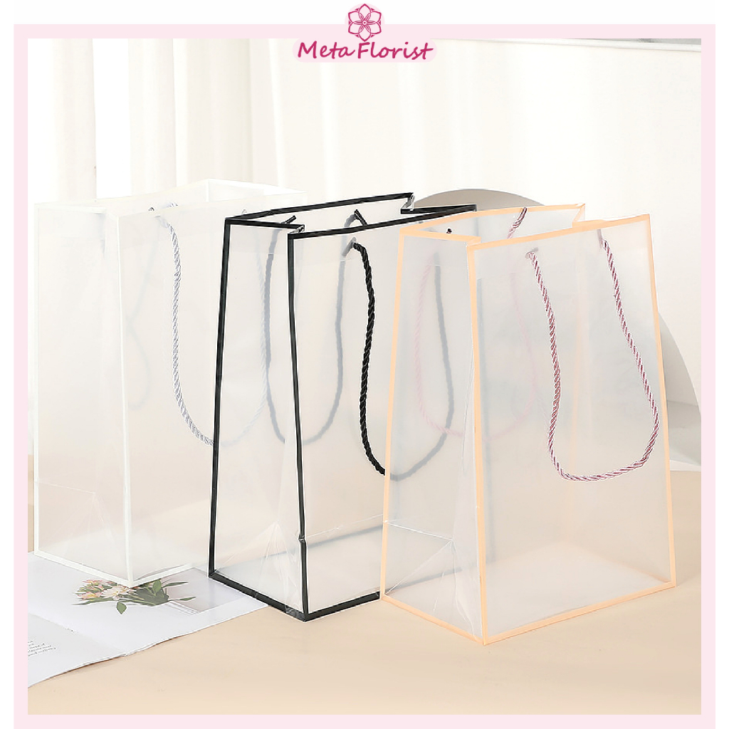 

Paper Bag Mika DOFF Transparant Polos Tas Bouquet Flower Goodie Bag Hampers U14