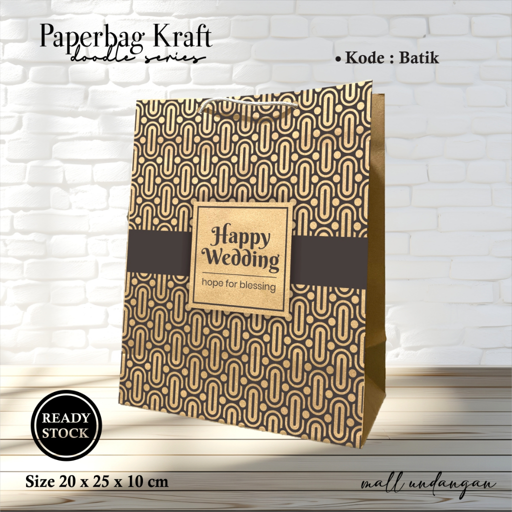 

PAPERBAG MOTIF READY STOCK - PAPER BAG MURAH MOTIF BATIK UKURAN 20 X 25 X 10 CM