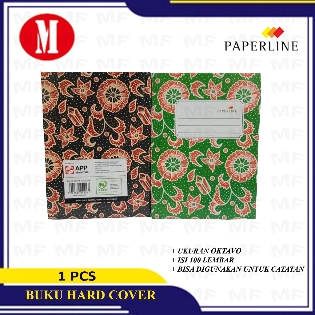 

Paperline Buku Oktavo Hard Cover 100 Lembar