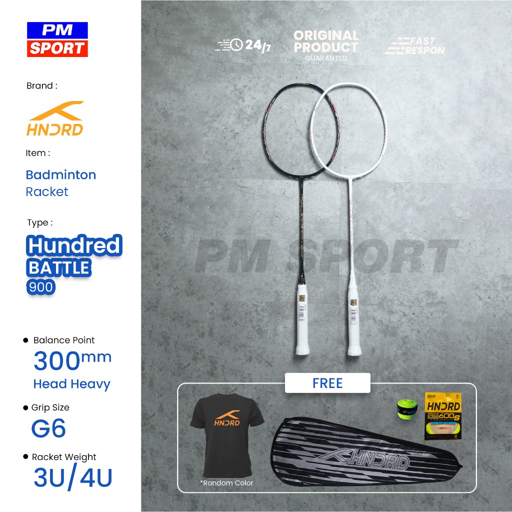 RAKET BADMINTON / BULUTANGKIS HUNDRED BATTLE 900 ORIGINAL