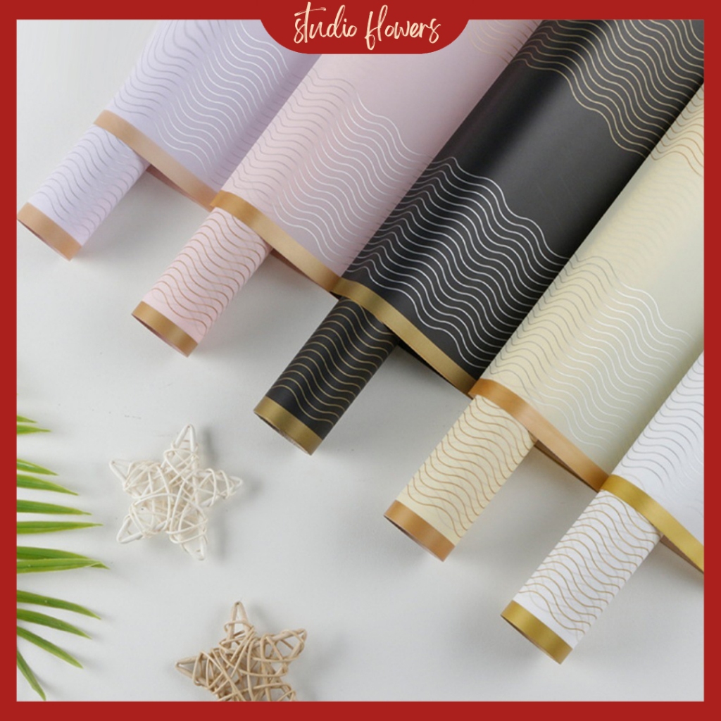 

20 LEMBAR Flower Wrapping Paper Cellophane Ecer Kertas Florist Kertas Buket Bunga Motif Koran KB6188