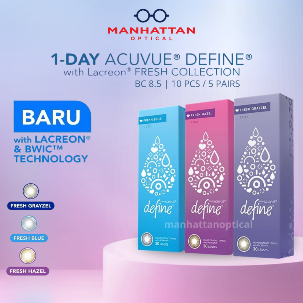 Manhattan Optical - Acuvue Define With Lacreon 5 pasang | Softlens Warna Harian Minus