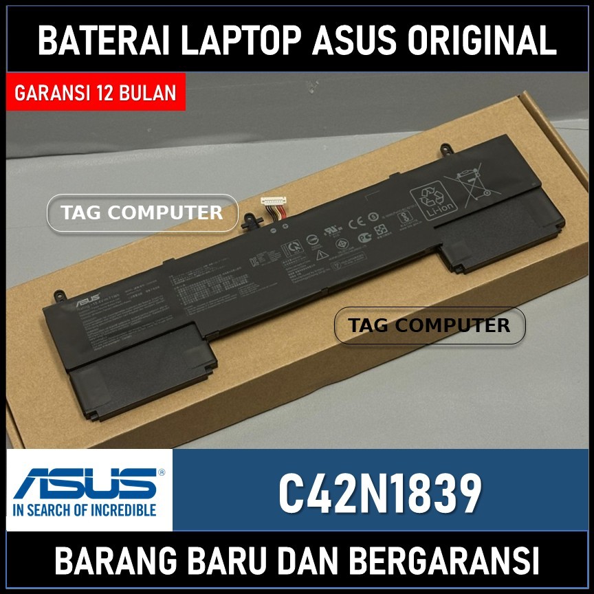 BATERAI ASUS ZENBOOK 15 UX563 UX563FD UX533 UX533FA UX533FD UX533FAC UX533FTC C42N1839 ORIGINAL