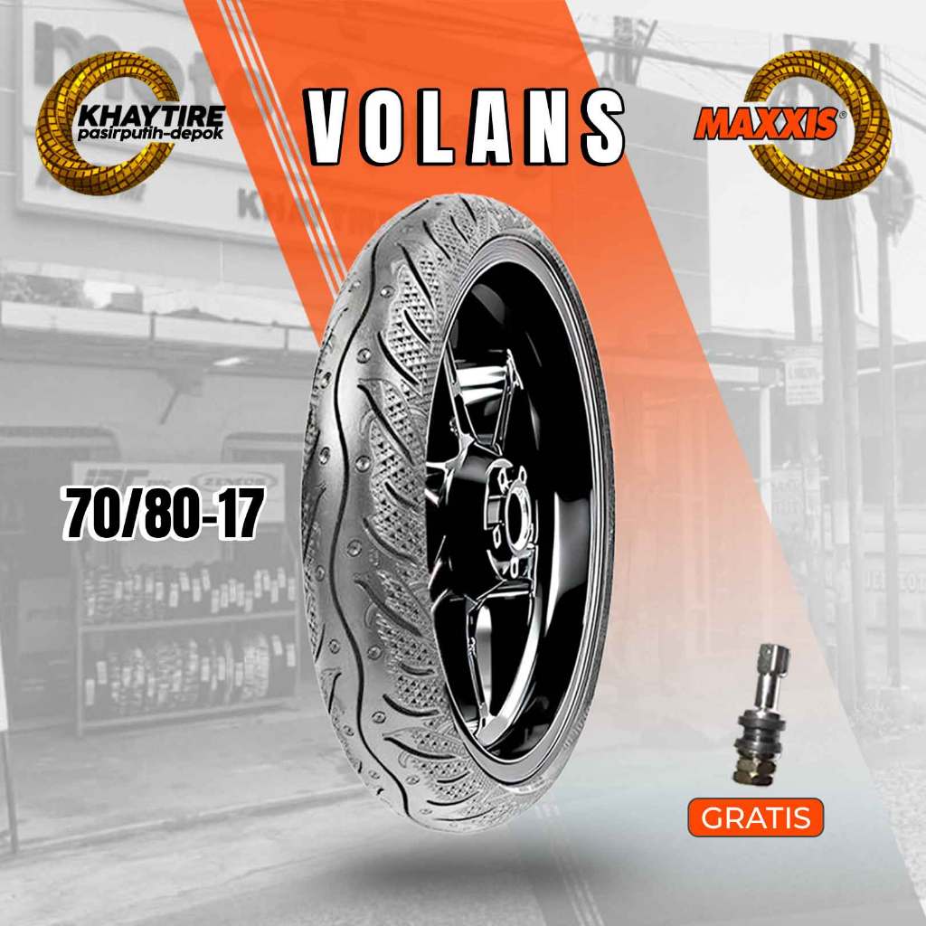 Satuan Ban Motor Bebek MAXXIS VOLANS 70/80 Ring 17 Tubeless