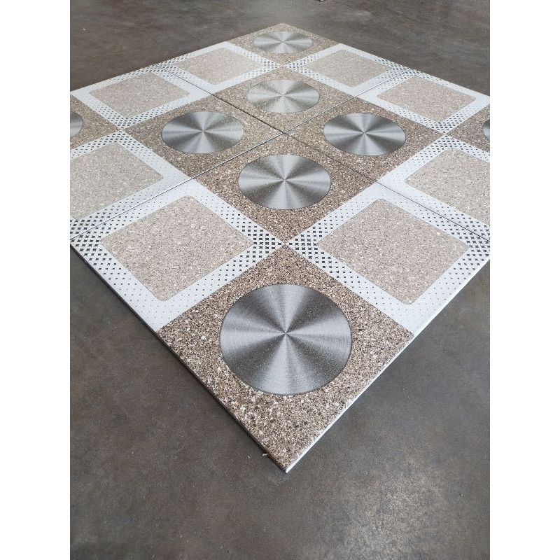 KERAMIK LANTAI GARASI 50x50 TEKSTUR KASAR PALLERMO COKLAT