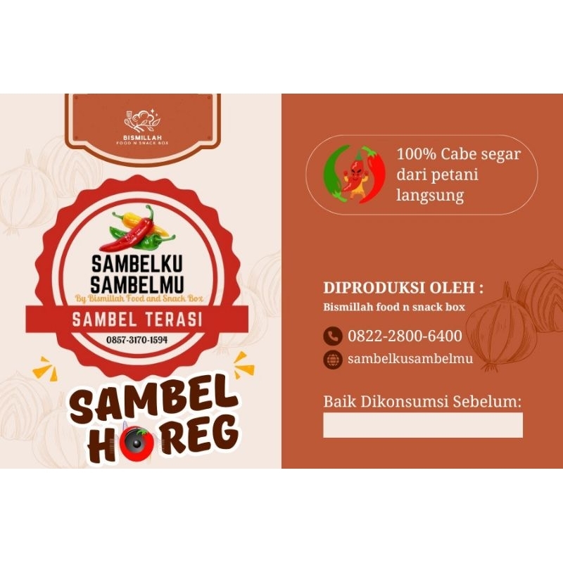 

SAMBELKU SAMBELMU SAMBEL HOREG / SAMBEL TERASI