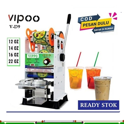 Mesin CUP Sealer VIPOO Type V -D9 Press Glass Plastic Ukuran Jumbo 12 - 22oz