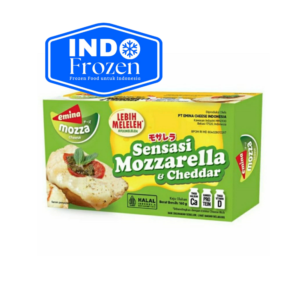 

EMINA MOZZARELLA & CHEDDAR CHEESE 165GR/KEJU MOZZARELLA