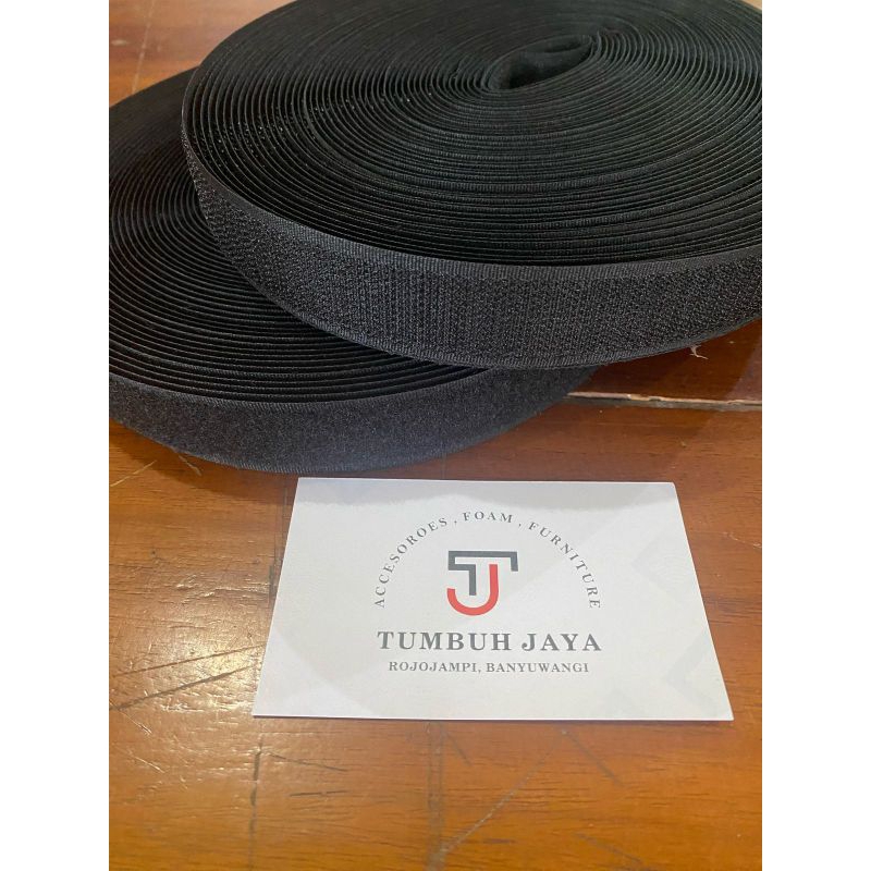 Velcro perekat hitam 2,5cm/perekat