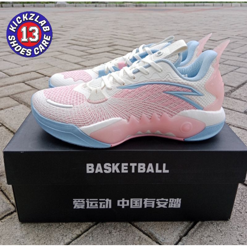 Anta shockwave 5 white pink shoes