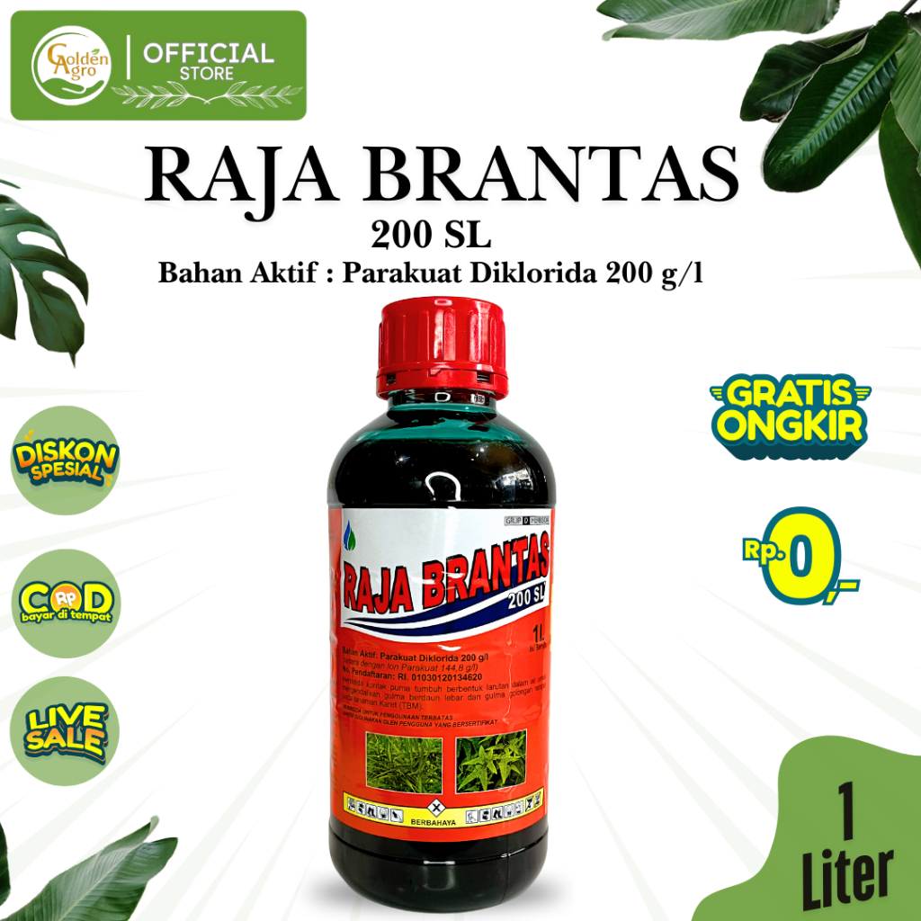 HERBISIDA RAJA BRANTAS 200SL SL 1LITER LT