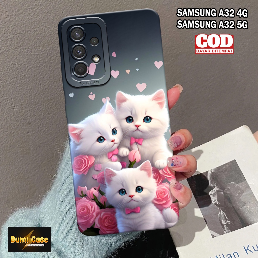 Softcase Hp Samsung A32 4G / A32 5G Bumi Case Fashion Case Kucing Case Samsung A32 4G / A32 5G Silik