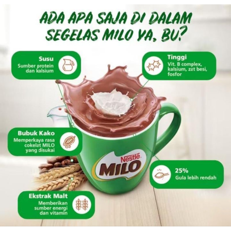

Milo Activ-Go Susu Coklat Renceng 22 g-10 pcs