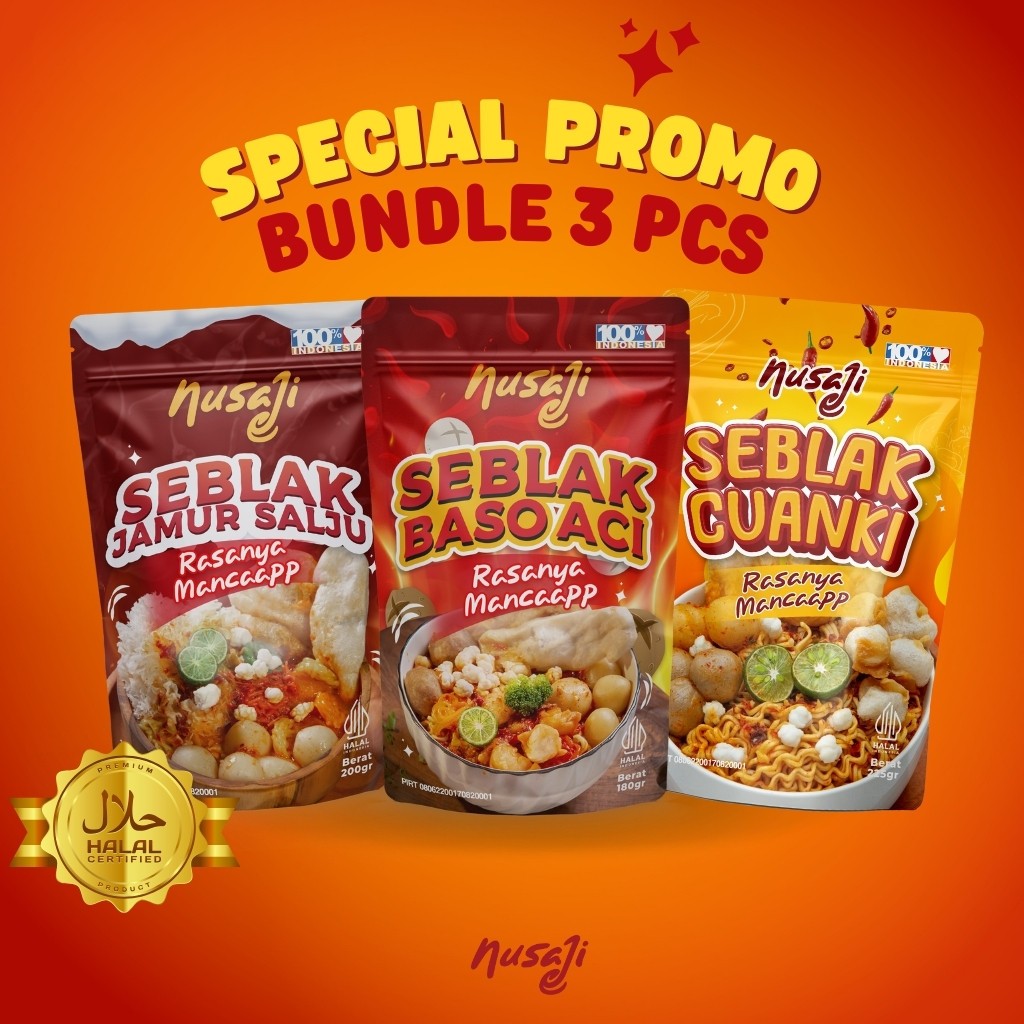 

Nusaji Promo Paket Bundle Seblak 3 Pcs