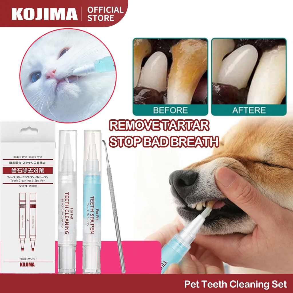 JAPAN Kojima Pembersih Gigi Anjing Kucing Sikat Gigi Anjing Sikat Gigi Penghilang Karang Gigi Anjing