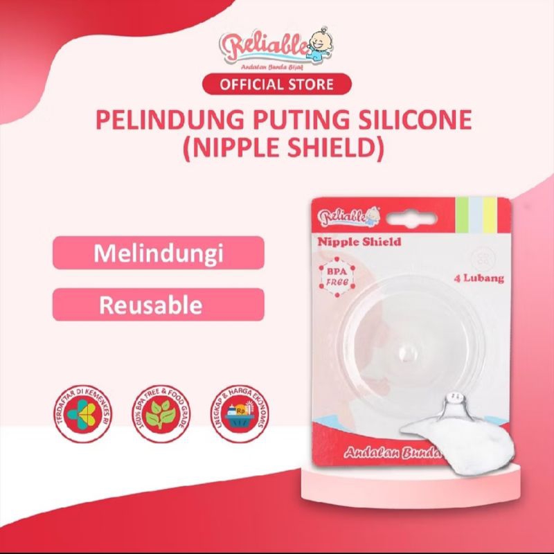 Reliable Pelindung Puting Silicone Nipple Shield Titik 4