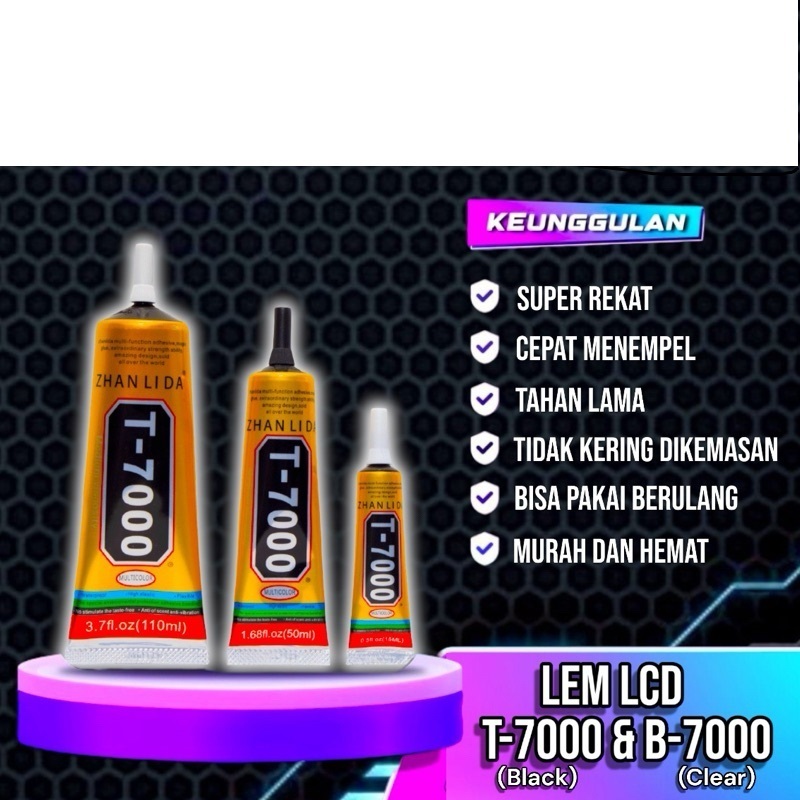 

LEM LCD ZHANLIDA T-7000 (BLACK) / B-7000 (CLEAR) / LEM T7000 HITAM B7000 BENING