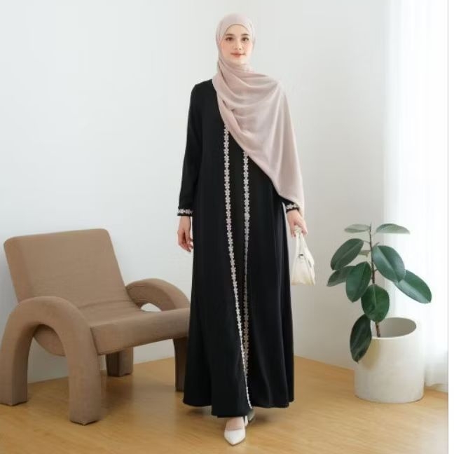 Gamis Aurel Dress bahan airflow/gamis terbaru by Le Khari