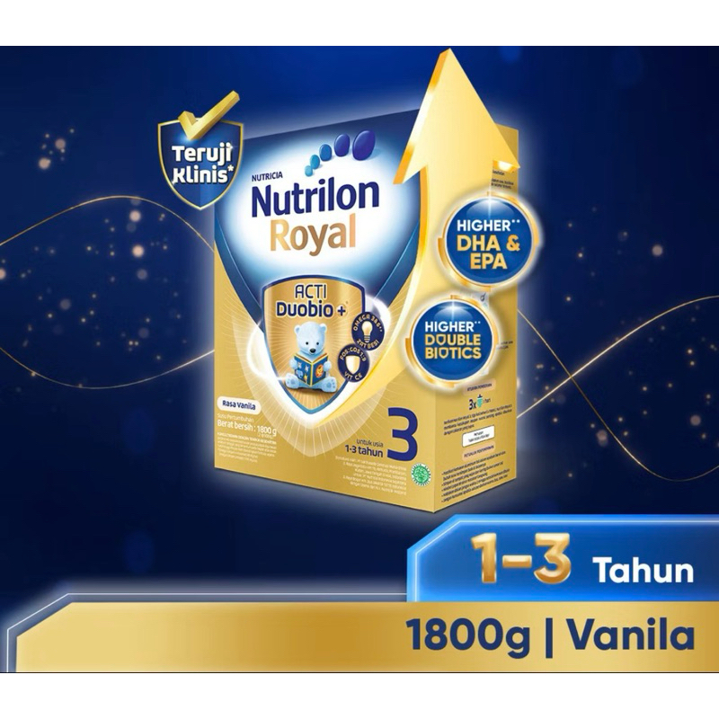 

Nutrilon Royal 3 Susu Bubuk rasa Vanilla 1800g
