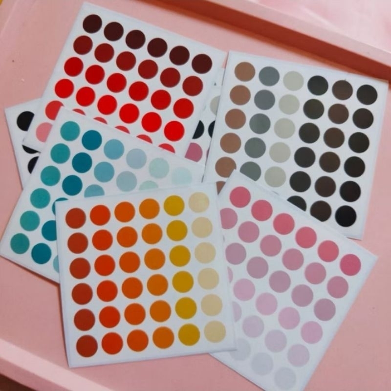 

stiker dot bulat warna warni journal diary scrapbook