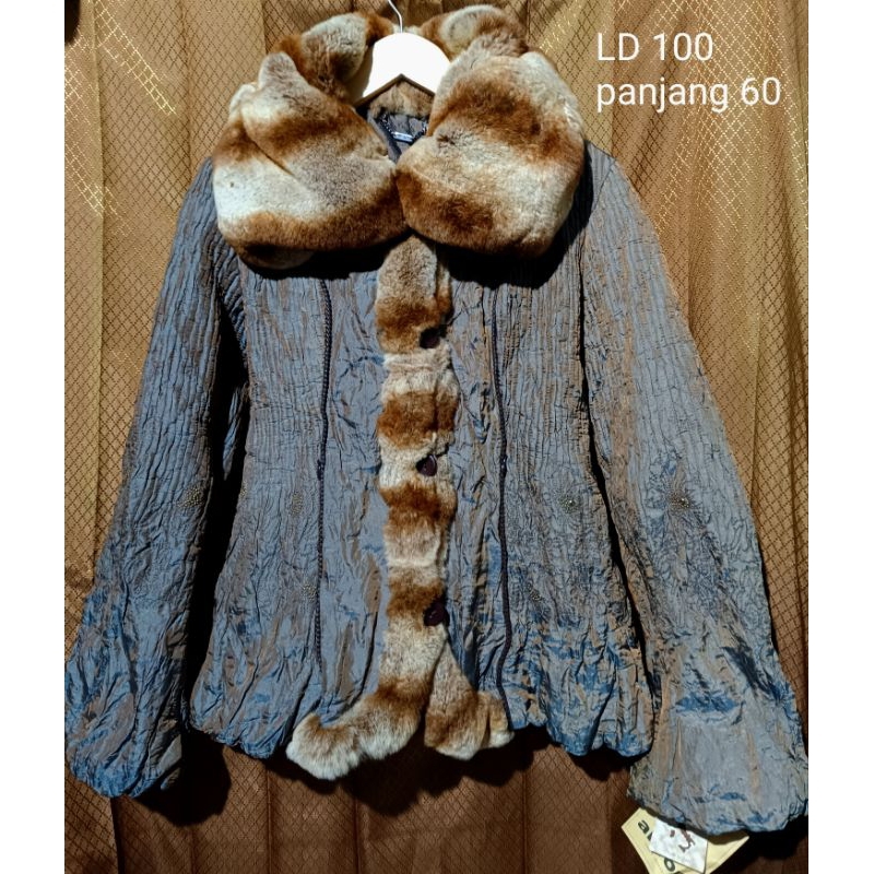 coat bulu halus coat kerah bulu coat winter kerah bulu coat wanita coat musim dingin wanita coat bul