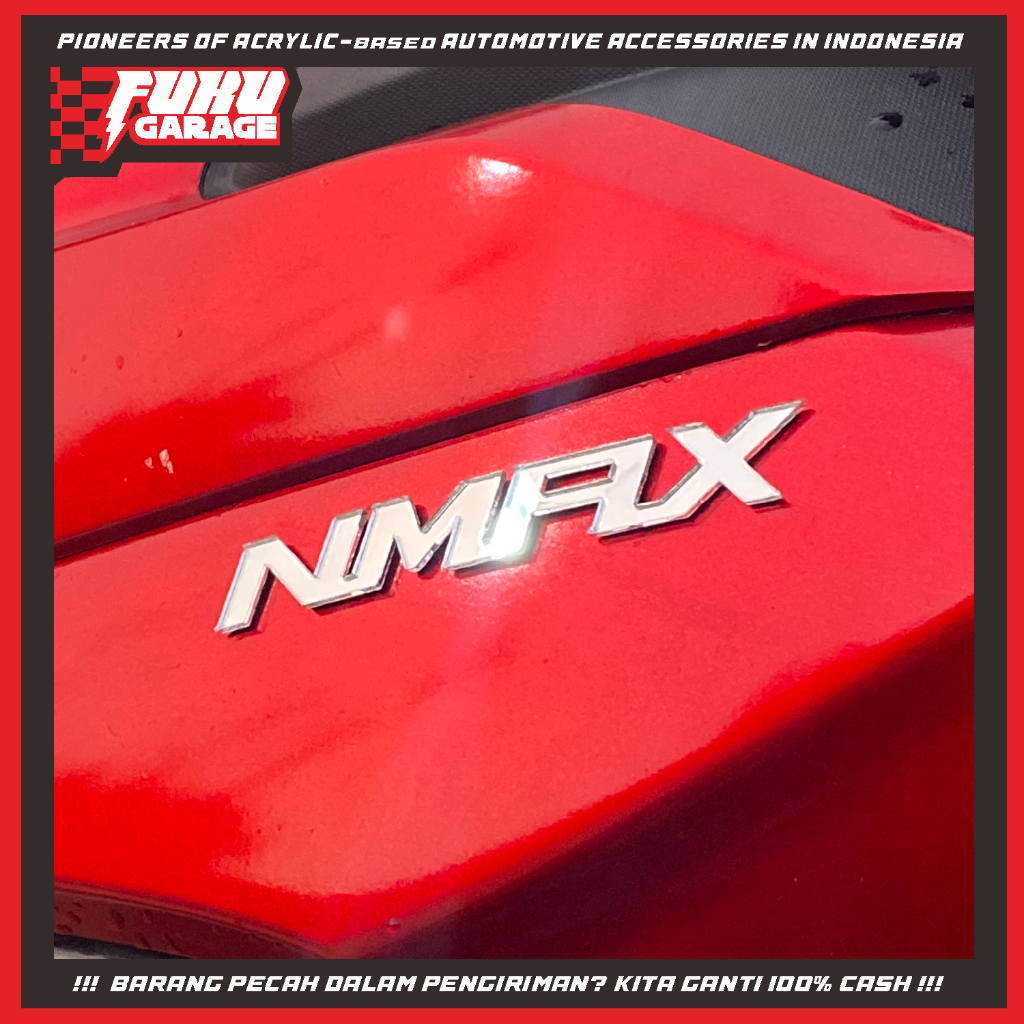 Emblem Yamaha NMAX 155, Nmax old, Nmax alpha, nmax new, nmax turbo 2 PCS Logo Timbul 3D Aksesoris Mo