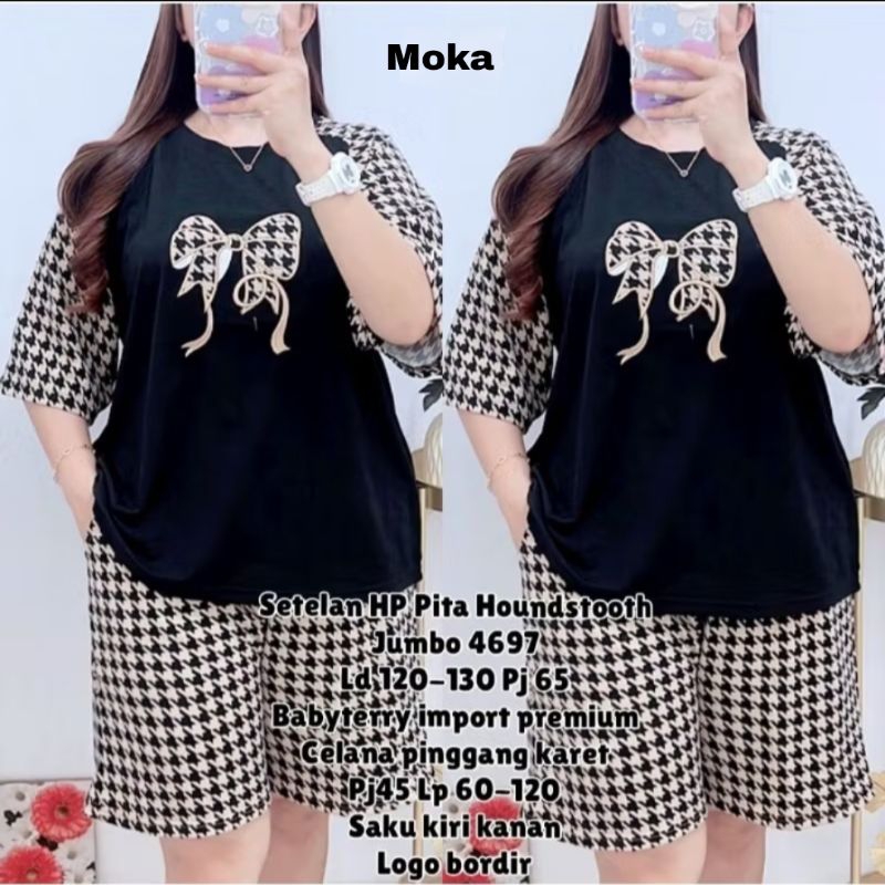 Penawaran Terbatas Set Wanita Jumbo Ld120-130 PITA ZIGZAG BABYTERRY PREMIUM