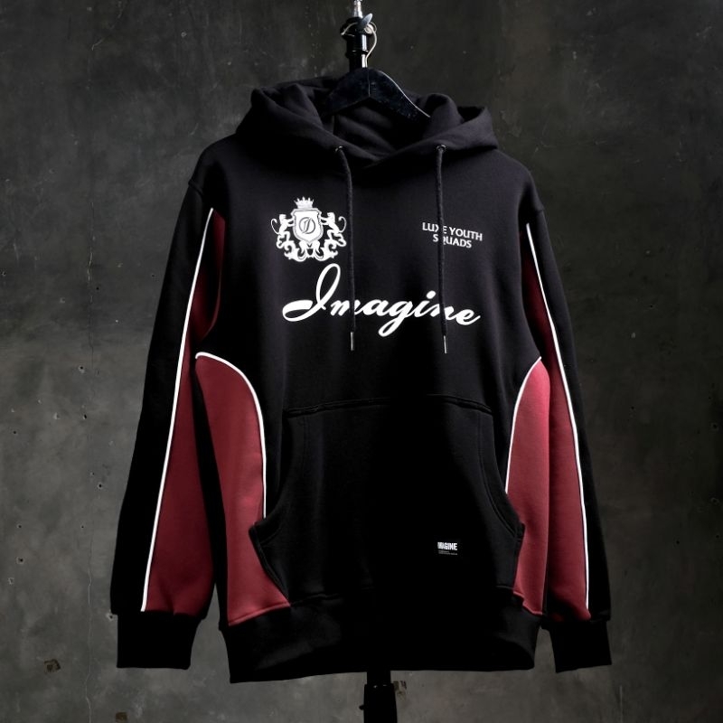 Imagineco Sweater Pullover Hoodie Aplikasi Unisex Regular Fleece 280 GSM  "Luxe"