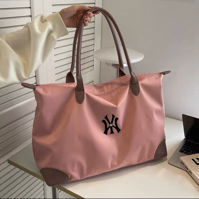 Tas wanita pria besar korea MLB NY travel bag jumbo tas pakaian muat banyak travelling airport