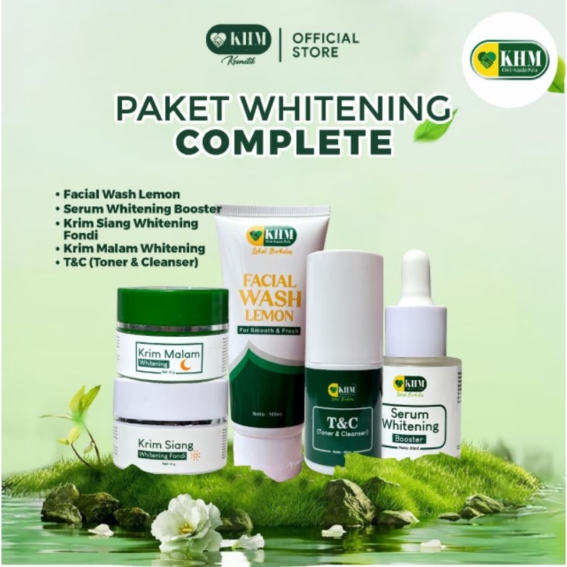 KHM PAKET WHITENING BOOSTER skincare flek hitam ringan skincare flek hitam bandel skincare bopeng sk