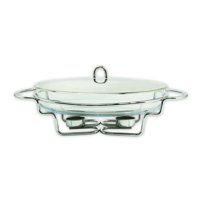 Delicia 3 Ltr Pyrex Ringo chafing dish / tempat prasmanan Oval / pemanas wadah saji makanan Food War
