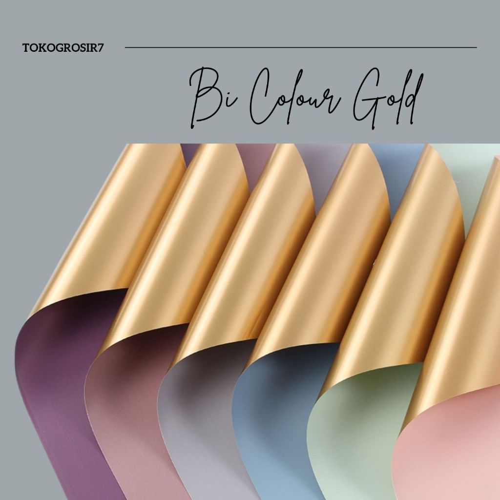 

KERTAS BUKET BI COLOUR GOLD Flower Wrapping Paper Waterproof