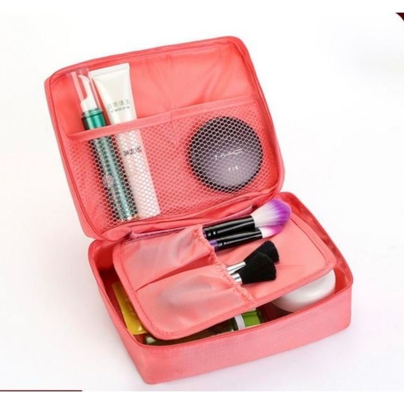 POUCH MAKEUP TRAVELING WADAH SKINCARE MAKEUP KUAS TAS KOSMETIK