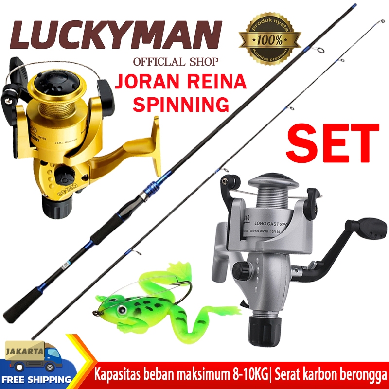 【Promosi】Set joran pancing serat karbon berongga berkualitas tinggi, memancing/Spin casting