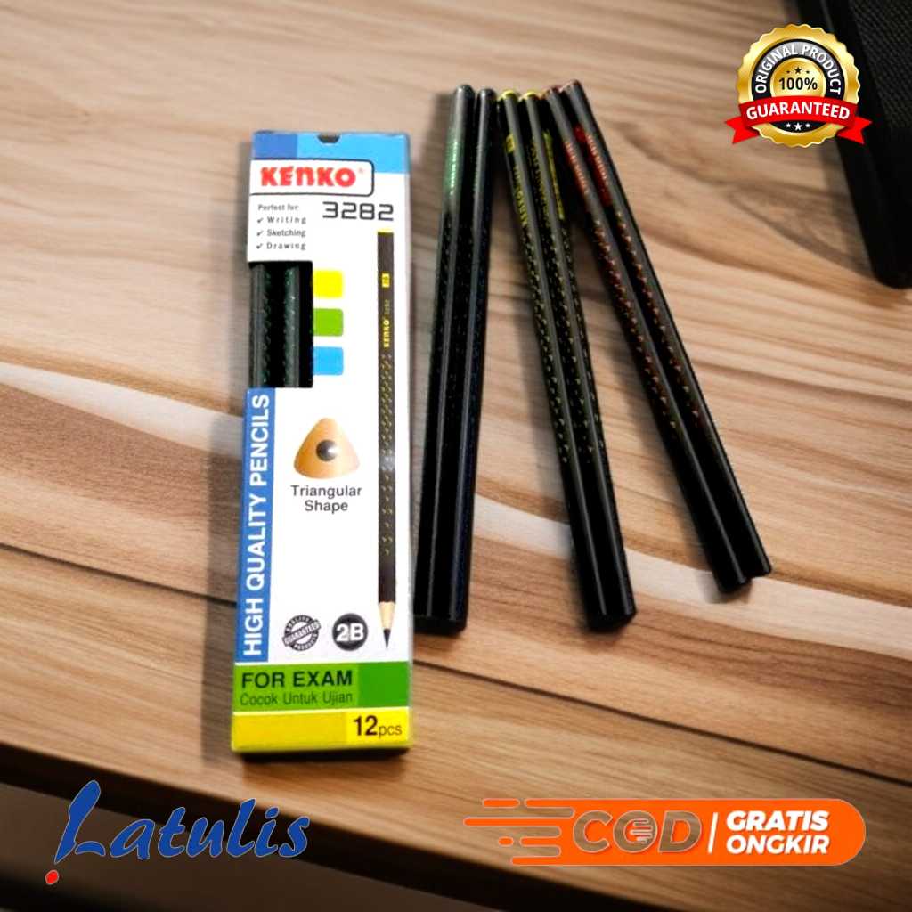 

PENSIL KENKO 2B-3282 TRINGULAR 1 LUSIN ISI 12 PCS