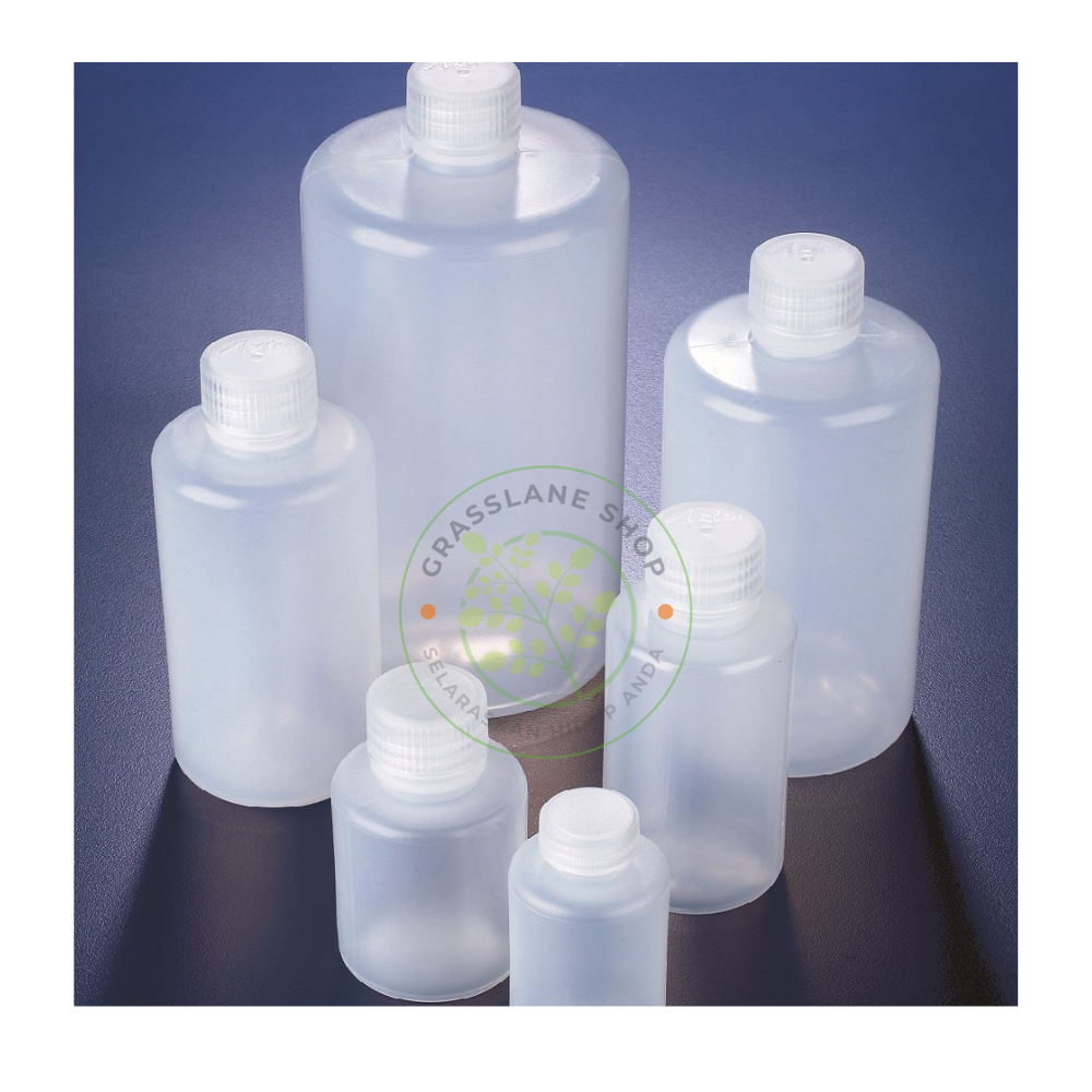 Botol Plastik Laboratorium Mulut Kecil Narrow Mouth Bottle 30 ml Azlon HDPE LDPE PP